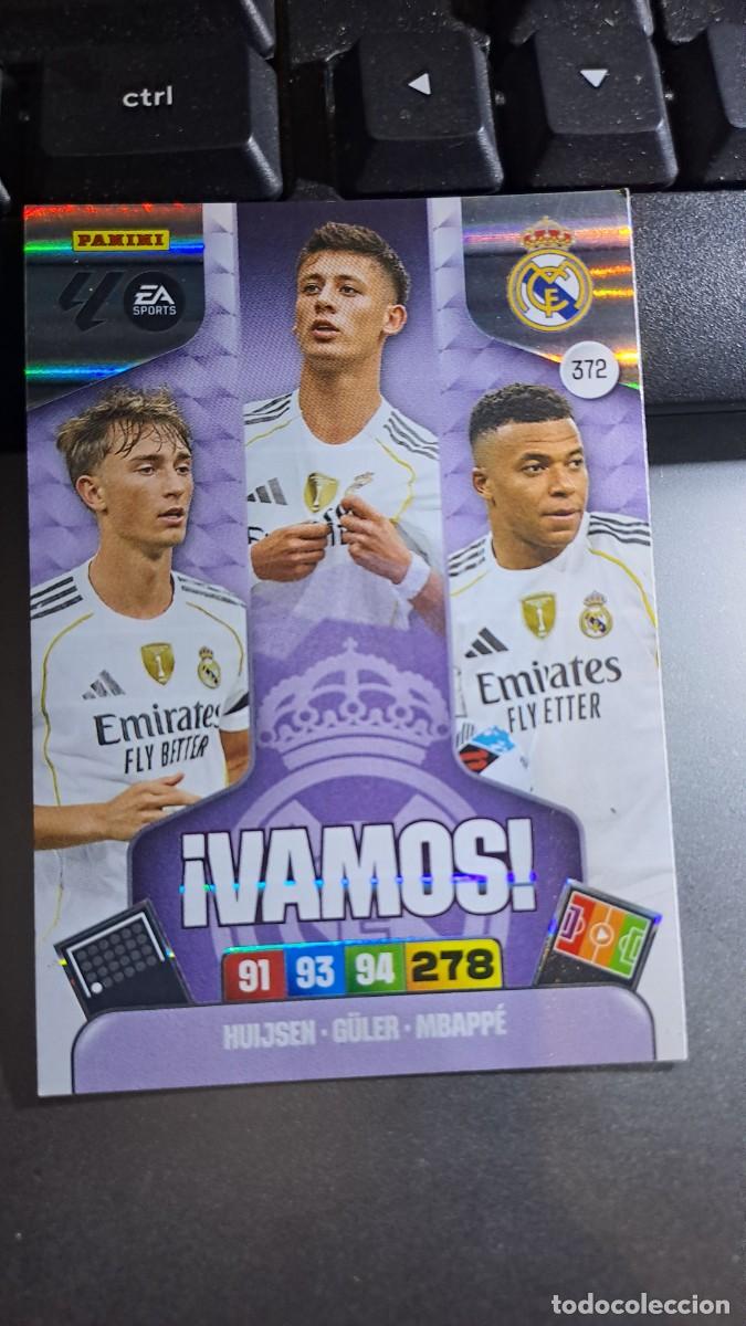 Coleccionismo cromos antiguos: ADRENALYN XL HUIJSEN GULER MBAPPE 372 VAMOS 372 REAL MADRID CROMO LIGA 2025 2026 25 26 PANINI