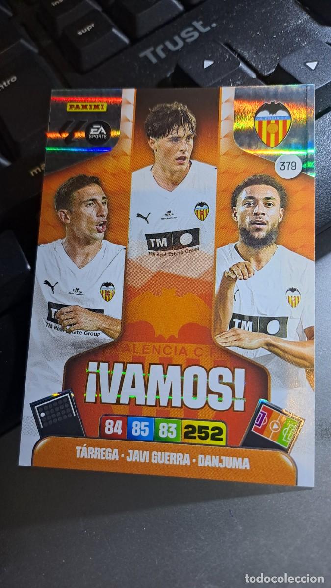 Coleccionismo cromos antiguos: ADRENALYN XL TARREGA JAVI GUERRA DANJUMA 379 VAMOS 379 VALENCIA CROMO LIGA 2025 2026 25 26 PANINI