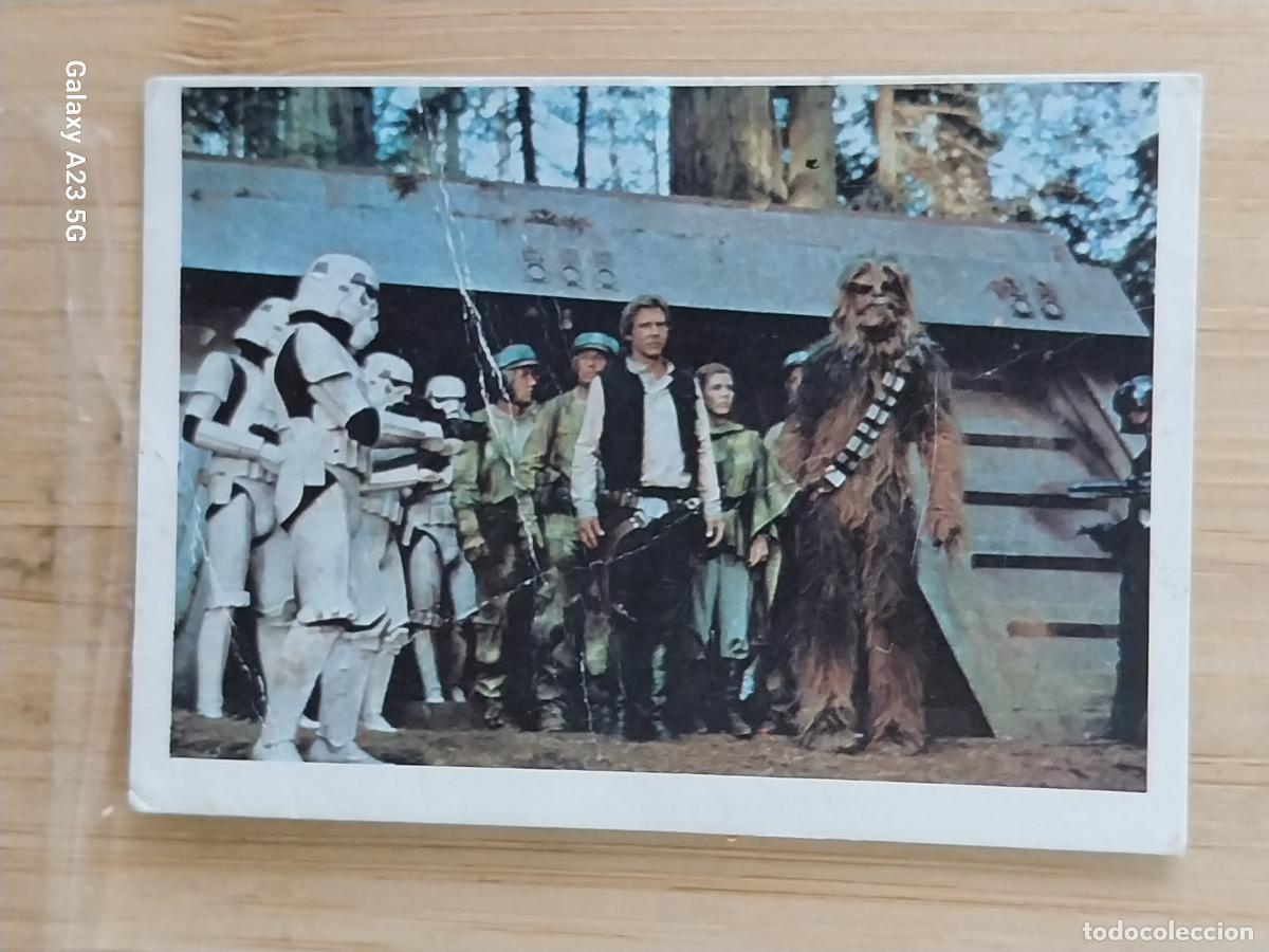 Coleccionismo cromos antiguos: RETORNO JEDI STAR WARS PACOSA DOS 157 HAN SOLO LEIA CHEWBACCA TROOPER RECUPERADO ORIGINAL