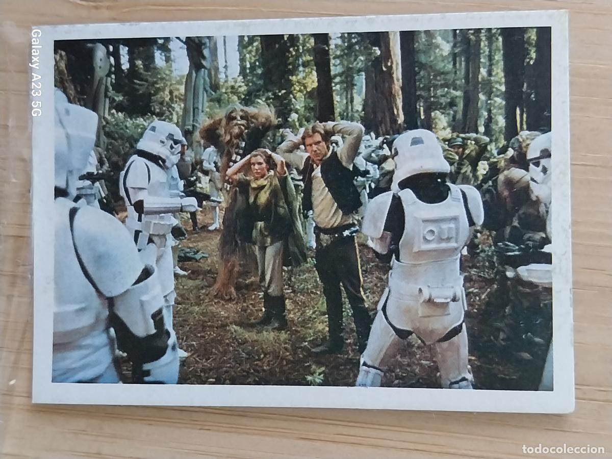 Coleccionismo cromos antiguos: RETORNO JEDI STAR WARS PACOSA DOS 158 HAN SOLO LEIA CHEWBACCA TROOPER RECUPERADO ORIGINAL