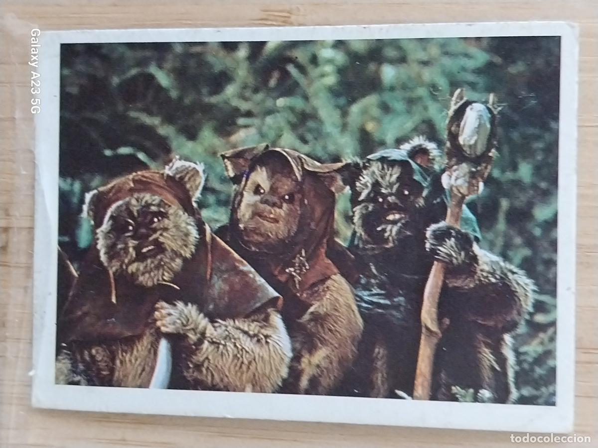 Coleccionismo cromos antiguos: RETORNO JEDI STAR WARS PACOSA DOS 159 EWOKS RECUPERADO ORIGINAL