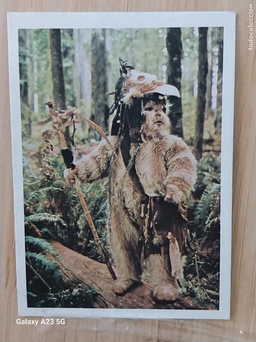 Coleccionismo cromos antiguos: RETORNO JEDI STAR WARS PACOSA DOS 161 LOGRAY EWOKS RECUPERADO ORIGINAL