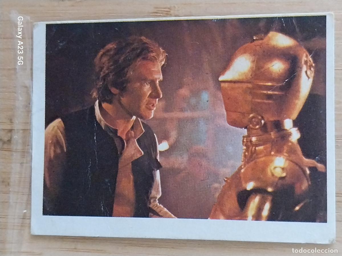 Coleccionismo cromos antiguos: RETORNO JEDI STAR WARS A&Ntilde;O 1983 PACOSA DOS 197 C3PO HAN SOLO RECUPERADO ORIGINAL