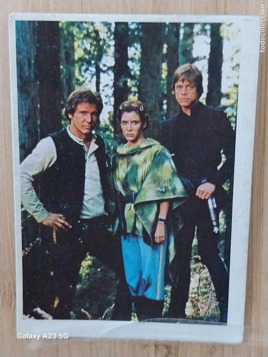 Coleccionismo cromos antiguos: RETORNO JEDI STAR WARS A&Ntilde;O 1983 PACOSA DOS 200 LEIA LUKE HAN SOLO RECUPERADO ORIGINAL