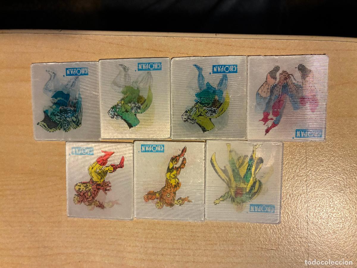 Coleccionismo cromos antiguos: lote siete cromos Cropan secret movis a&ntilde;o 1985 transformers numeros 1,2,2,4,6,6,6,alguno repetido