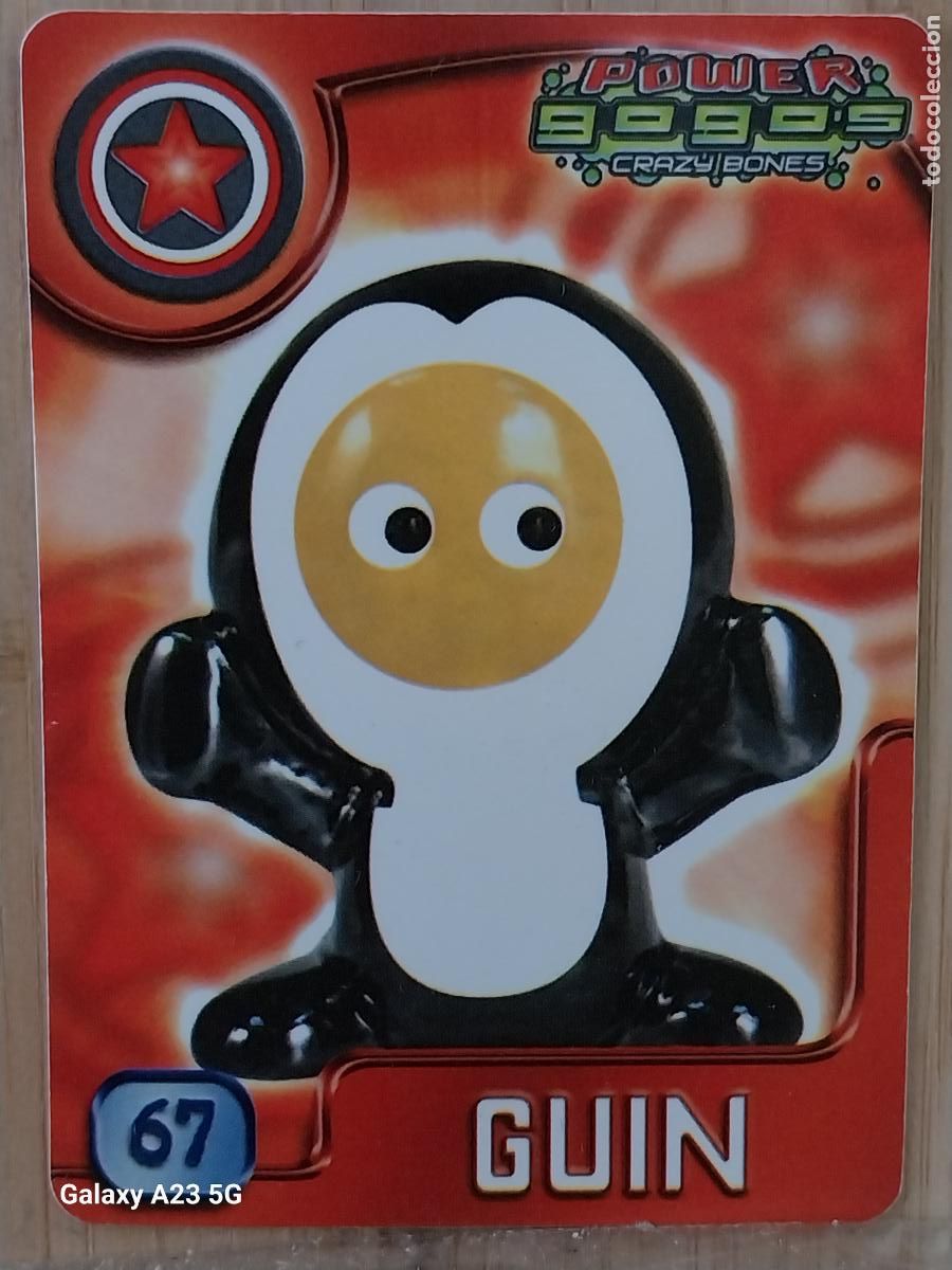 Coleccionismo cromos antiguos: GOGO&acute;S CRAZY BONES POWER SERIE 4 2009 CROMO 67 GUIN *** CARD ORIGINAL GOGOS