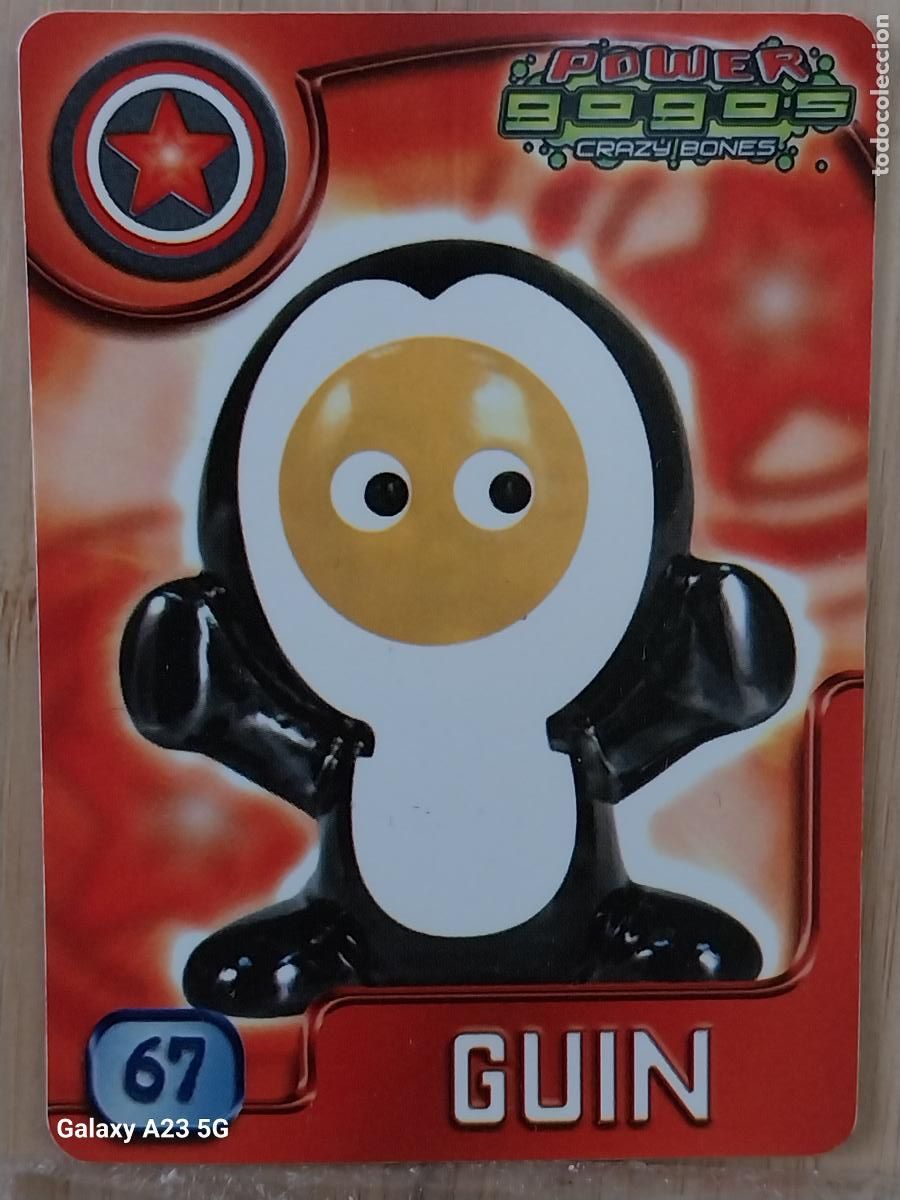 Coleccionismo cromos antiguos: GOGO&acute;S CRAZY BONES POWER SERIE 4 2009 CROMO 67 GUIN * CARD ORIGINAL GOGOS