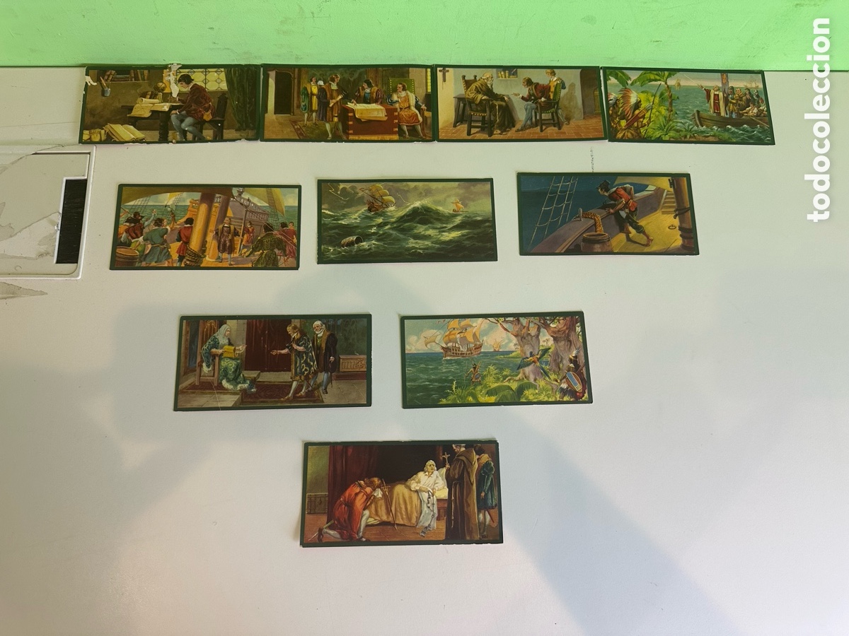 Colecionismo Cromos antigos: Lote de 10 cromos antiguos de Crist&oacute;bal Col&oacute;n &ndash; Serie completa