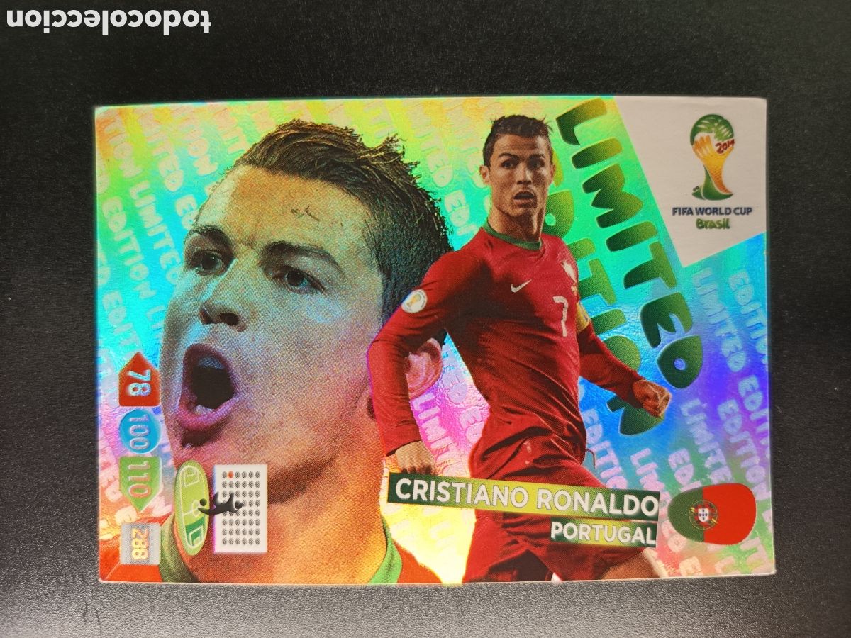Coleccionismo cromos antiguos: CRISTIANO RONALDO LIMITED EDITION PORTUGAL ADRENALYN XL MUNDIAL BRASIL 2014 (I)