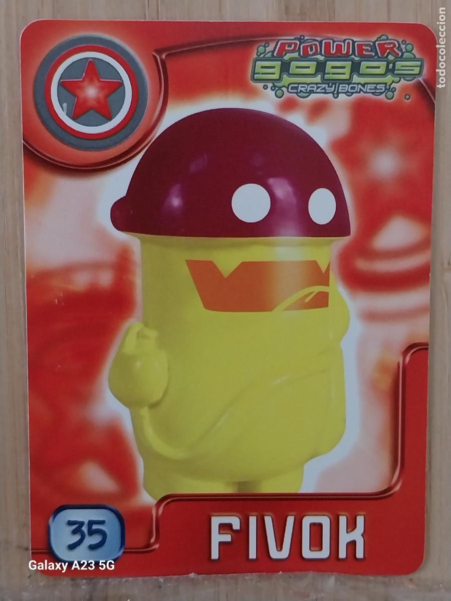 Coleccionismo cromos antiguos: GOGO&acute;S CRAZY BONES POWER SERIE 4 2009 CROMO 35 FIVOK ** CARD ORIGINAL GOGOS