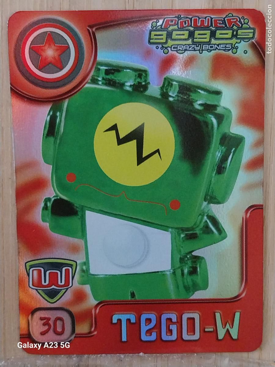 Coleccionismo cromos antiguos: GOGO&acute;S CRAZY BONES POWER SERIE 4 2009 CROMO 30 TEGO W BRILLANTE ** CARD ORIGINAL GOGOS