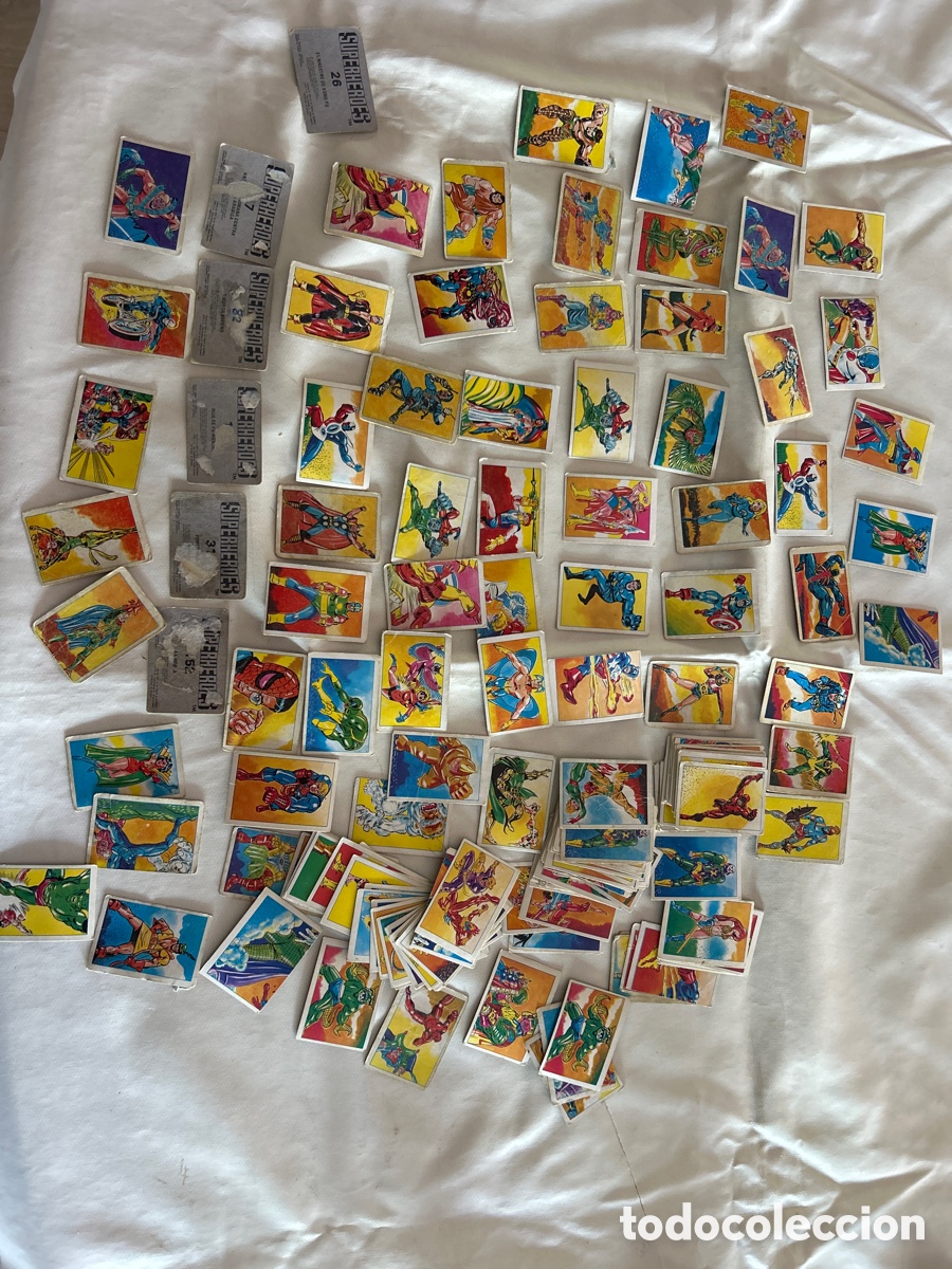 Coleccionismo cromos antiguos: Lote de 180 Cromos Superheroes Editorial Fher