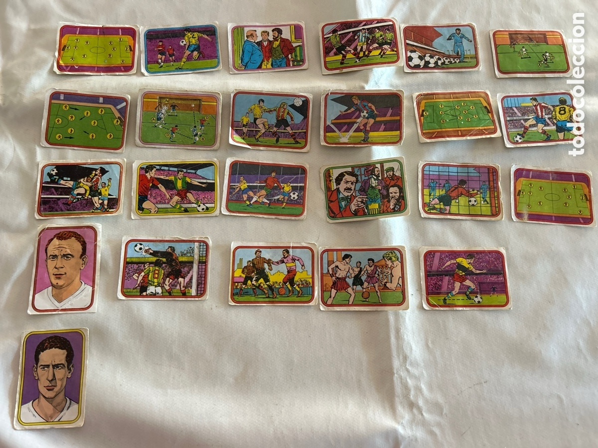 Coleccionismo cromos antiguos: Lote de 24 cromos Historia y Tecnica del Futbol.Editorial Ruiz Romero.1977