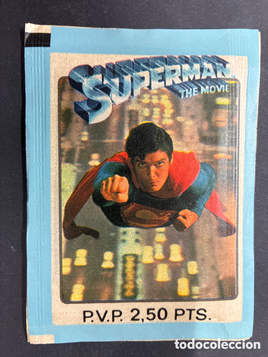 Collectable Antique Stickers: SOBRE CROMOS SIN ABRIR ALBUM PELICULA SUPERMAN EDITORAL FHER