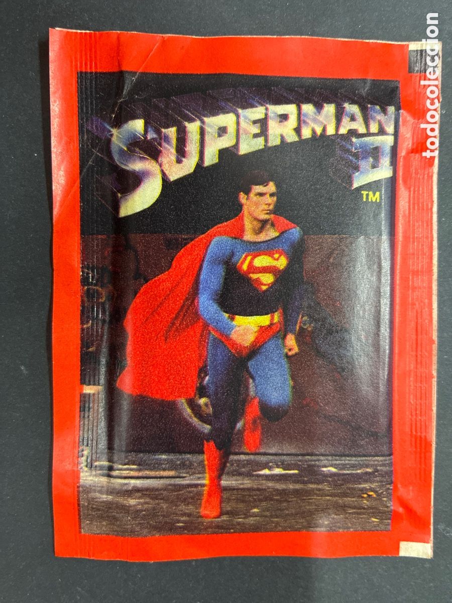 Collectable Antique Stickers: SOBRE CROMOS SIN ABRIR ALBUM PELICULA SUPERMAN II EDITORAL FHER