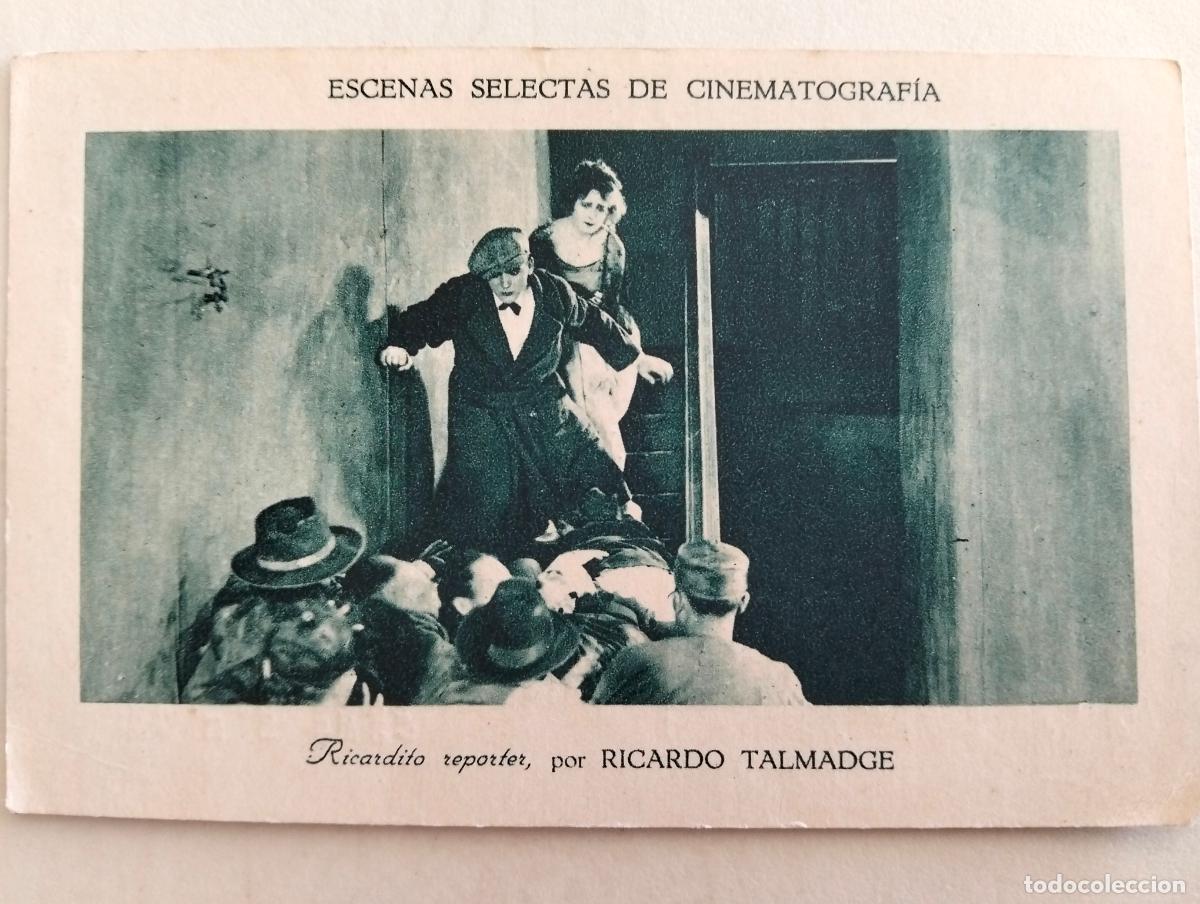 Collectable Antique Stickers: CROMO ESCENAS SELECTAS DE CINEMATOGRAFIA, SERIE B, N&ordm; 14, RICARD0 TALMADGE, PUBLICIDAD NIZA, A&Ntilde;OS 30