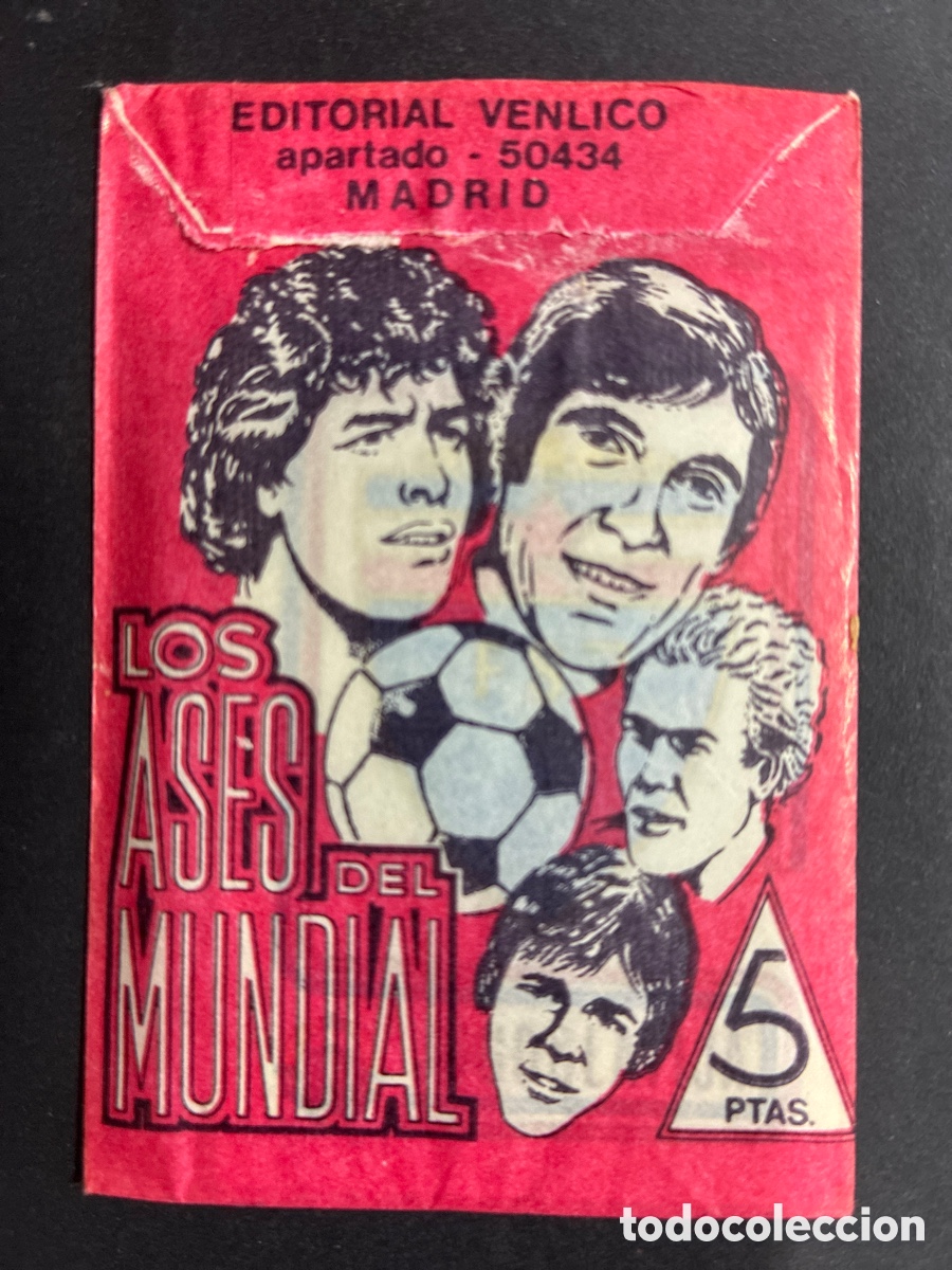 Coleccionismo cromos antiguos: SOBRE CROMOS SIN ABRIR ALBUM FUTBOL LOS ASES DEL MUNDIAL EDITORIAL VENLICO