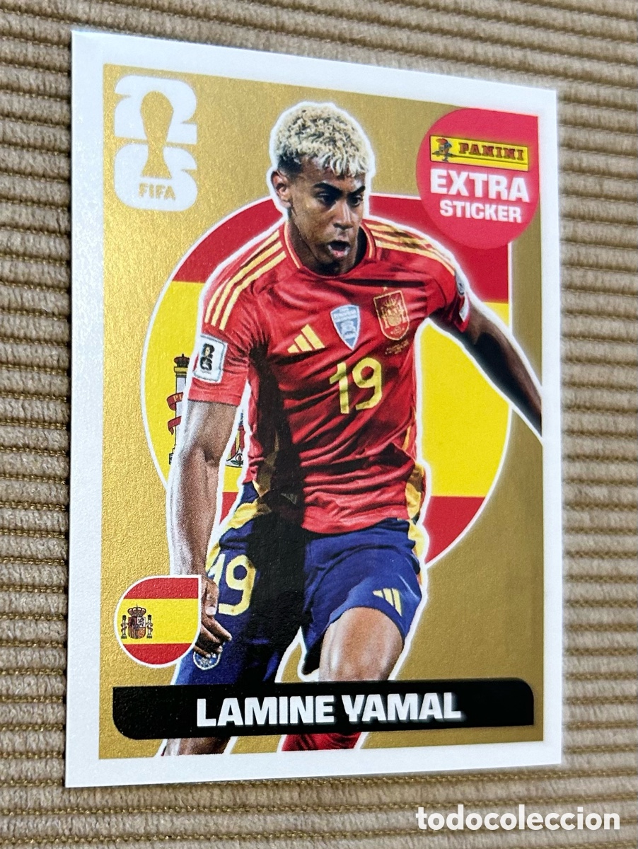 Sammeln alte Sammelbilder: Lamine yamal Espa&ntilde;a Extra esticker GOLD Panini Copa 2026