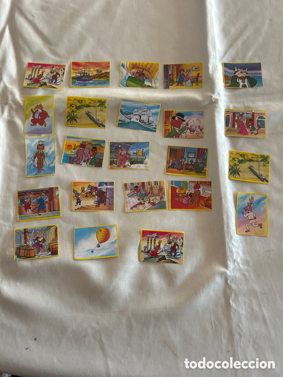 Coleccionismo cromos antiguos: Lote de 23 cromos La vuelta al mundo de Willy Foc.Danone.1983