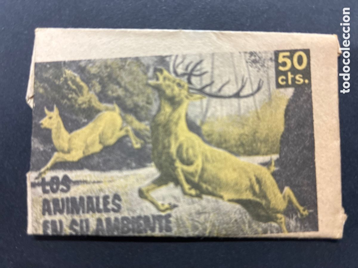 Coleccionismo cromos antiguos: SOBRE CROMOS SIN ABRIR ALBUM LOS ANIMALES EN SU AMBIENTE EDITORIAL FHER