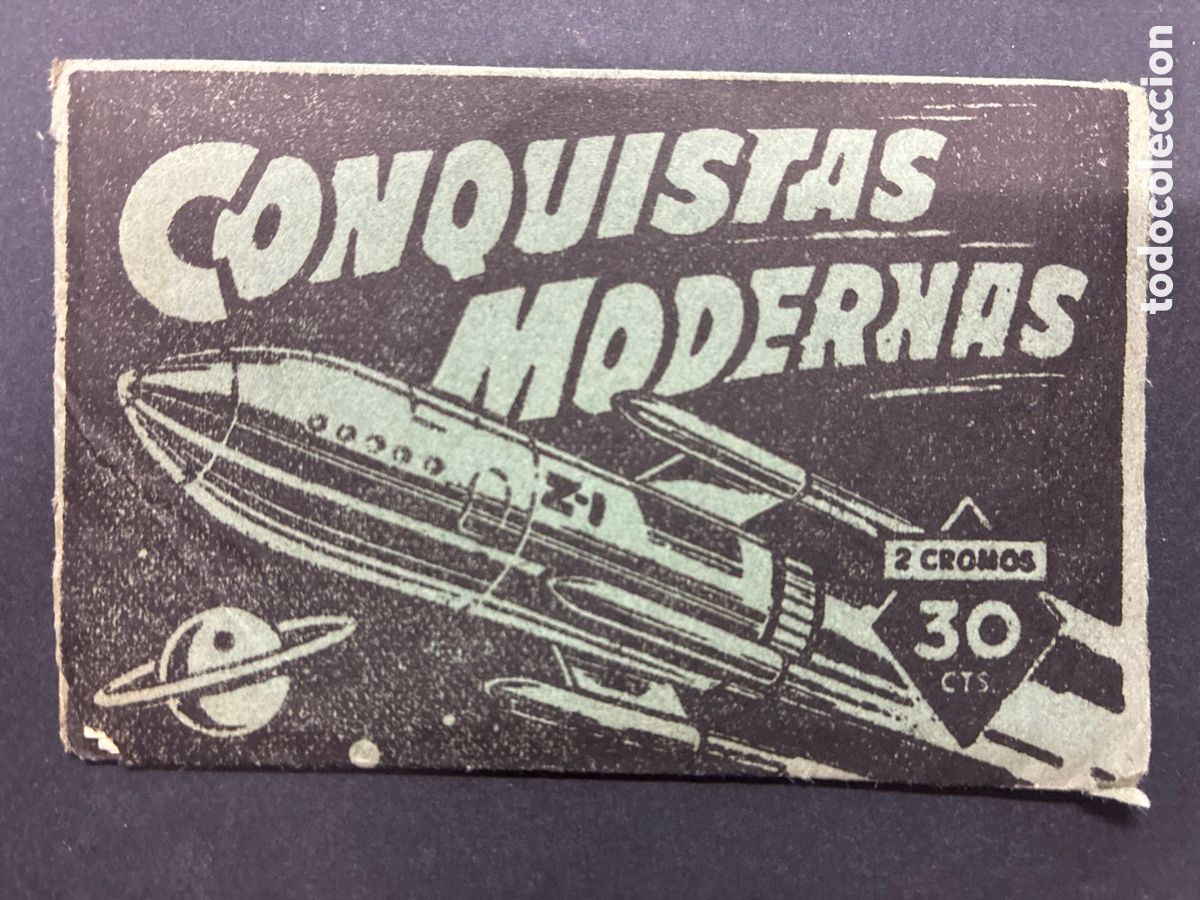 Coleccionismo cromos antiguos: SOBRE CROMOS SIN ABRIR ALBUM CONQUISTAS MODERNAS