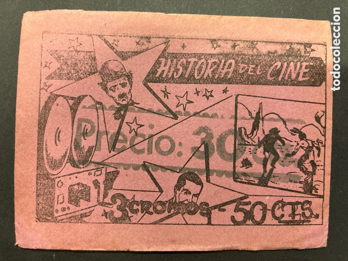 Coleccionismo cromos antiguos: SOBRE CROMOS SIN ABRIR ALBUM HISTORIA DEL CINE