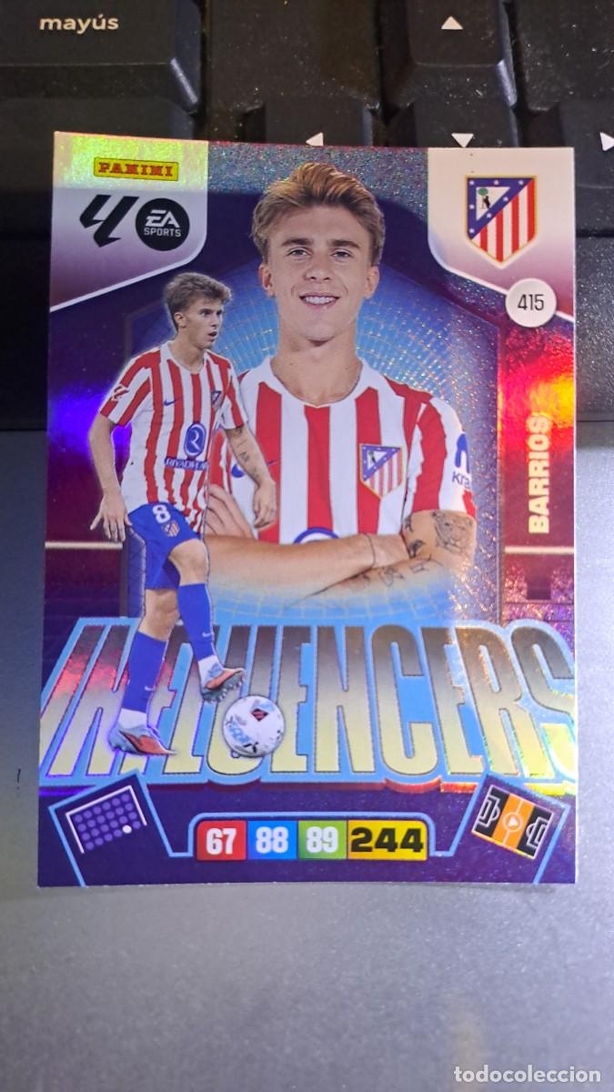 Colecionismo Cromos antigos: ADRENALYN XL BARRIOS 415 INFLUENCERS 415 ATLETICO DE MADRID CROMO LIGA 2025 2026 25 26 PANINI