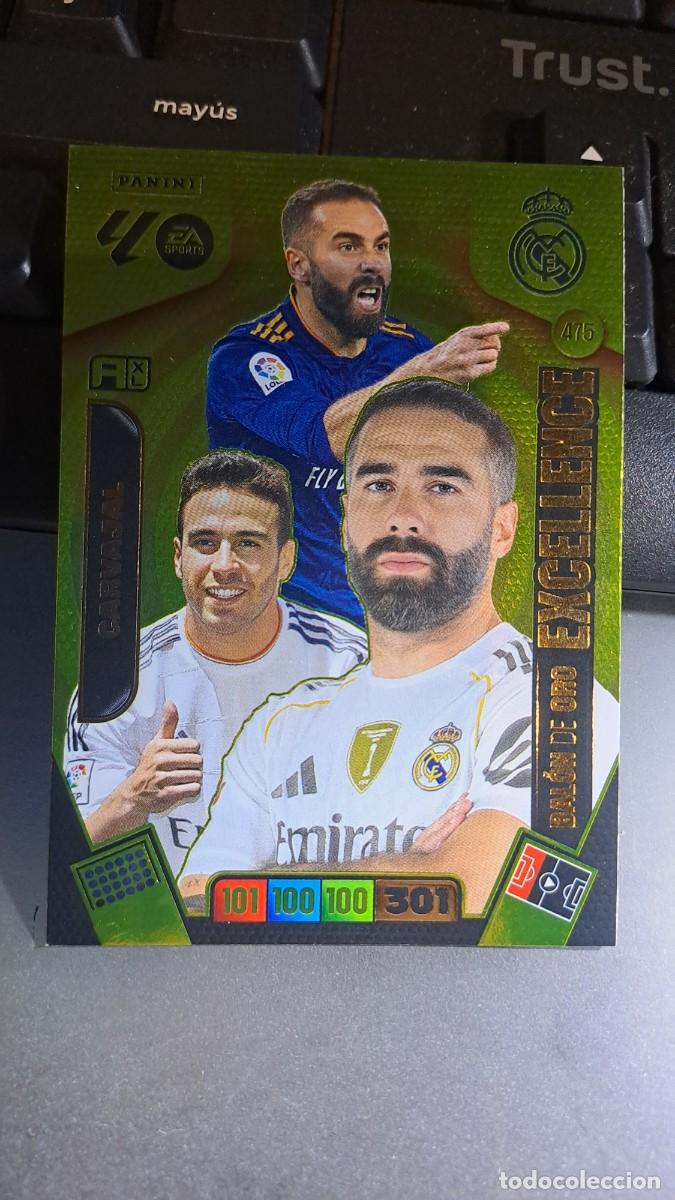 Coleccionismo cromos antiguos: ADRENALYN XL CARVAJAL 475 BALON DE ORO EXCELLENCE 475 REAL MADRID CROMO LIGA 2025 2026 25 26 PANINI