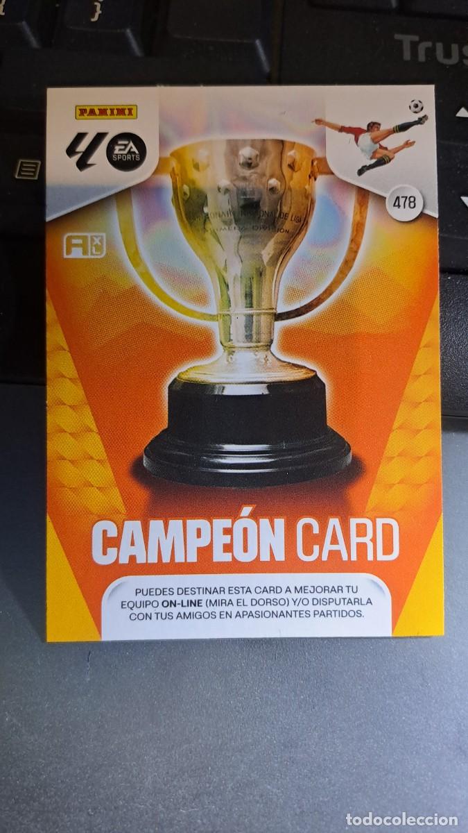 Coleccionismo cromos antiguos: ADRENALYN XL CAMPEON CARD 478 CROMO LIGA 2025 2026 25 26 PANINI