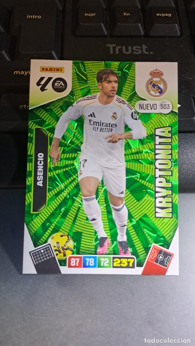 Collectionnisme Cartes &agrave; collectionner anciennes: ADRENALYN XL ASENCIO 503 NUEVO KRYPTONITA 503 REAL MADRID CROMO LIGA 2025 2026 25 26 PANINI