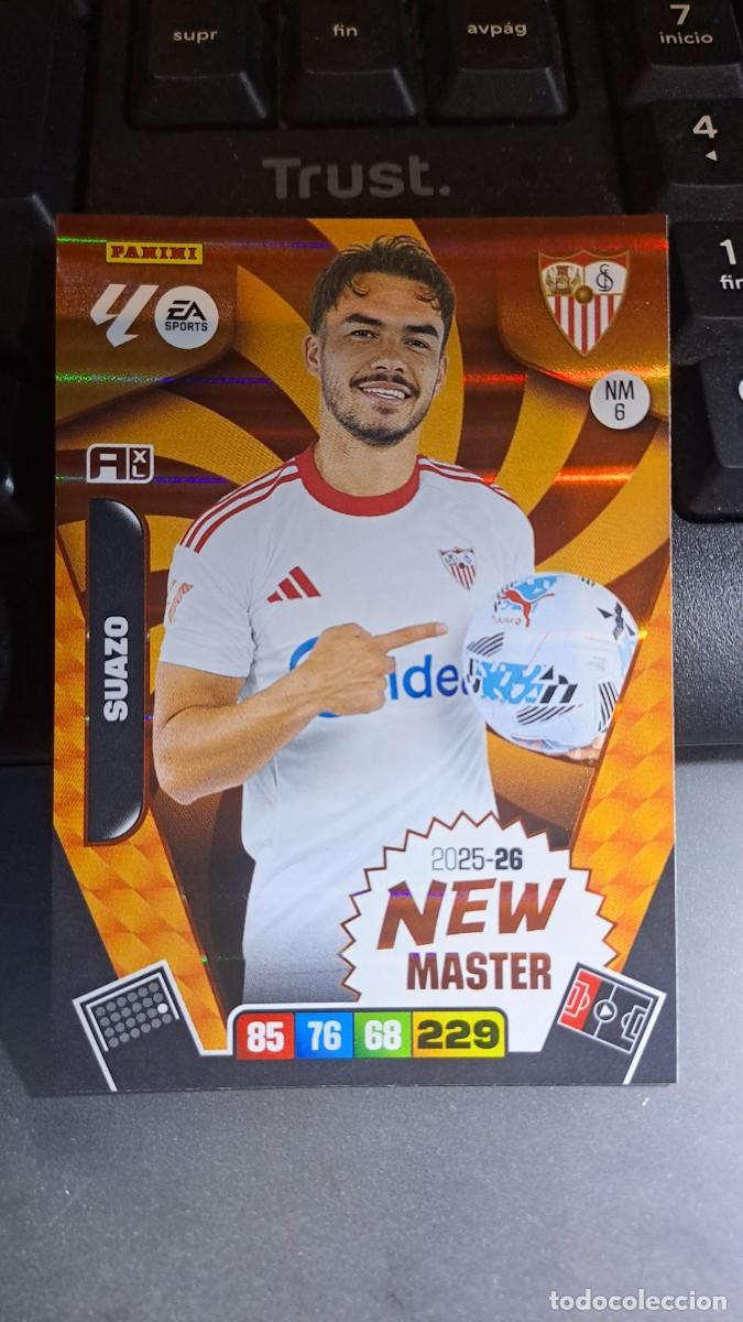Coleccionismo cromos antiguos: ADRENALYN XL SUAZO NEW MASTER 6 NM 6 SEVILLA CROMO LIGA 2025 2026 25 26 PANINI
