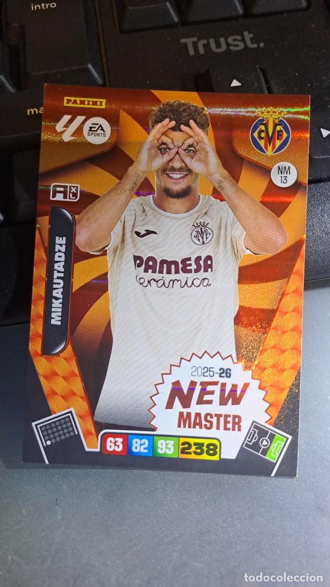 Coleccionismo cromos antiguos: ADRENALYN XL MIKAUTADZE NEW MASTER 13 NM 13 VILLARREAL CROMO LIGA 2025 2026 25 26 PANINI