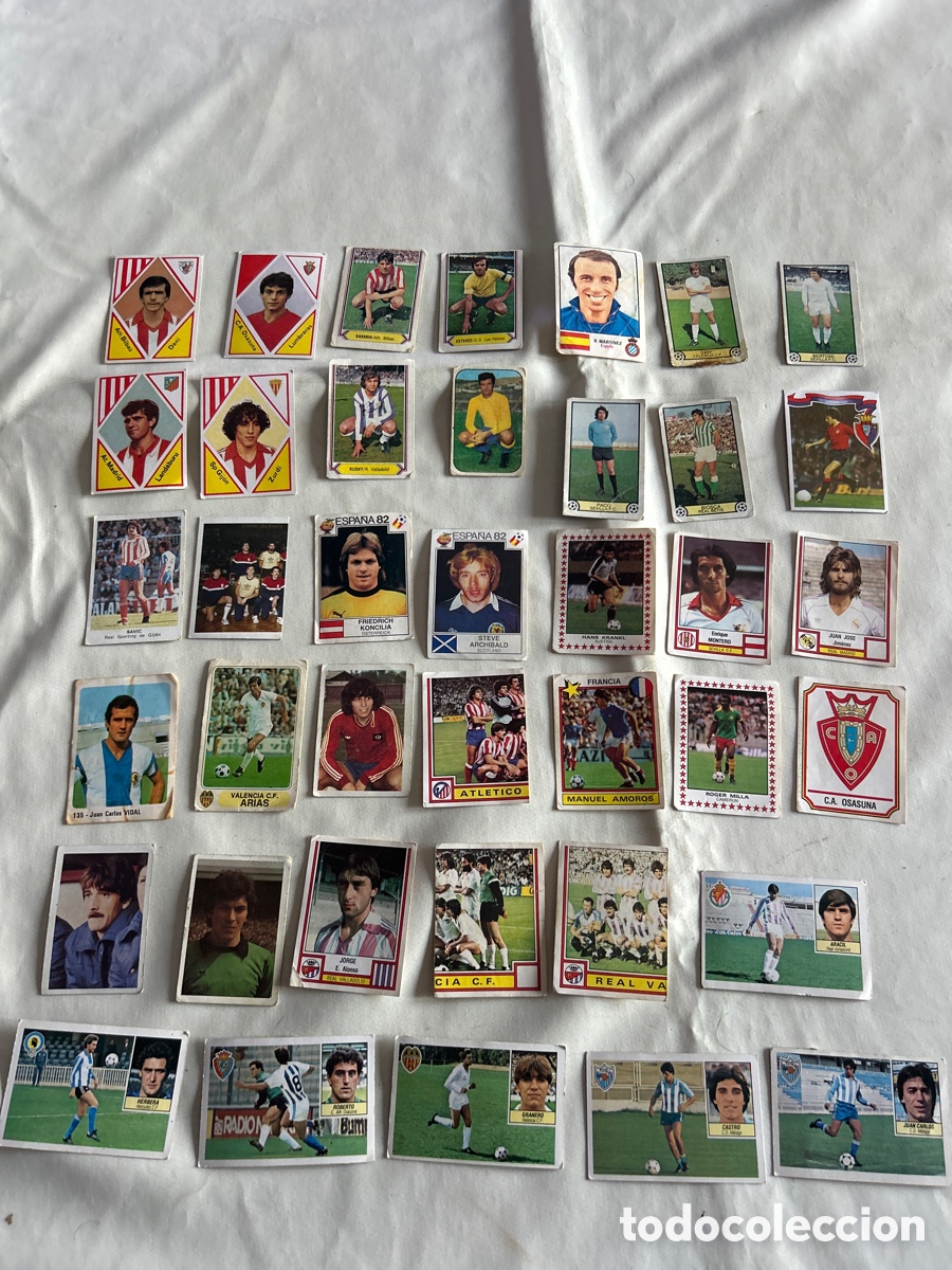 Coleccionismo cromos antiguos: Lote 39 cromos Futbol variados, diferentes colecciones