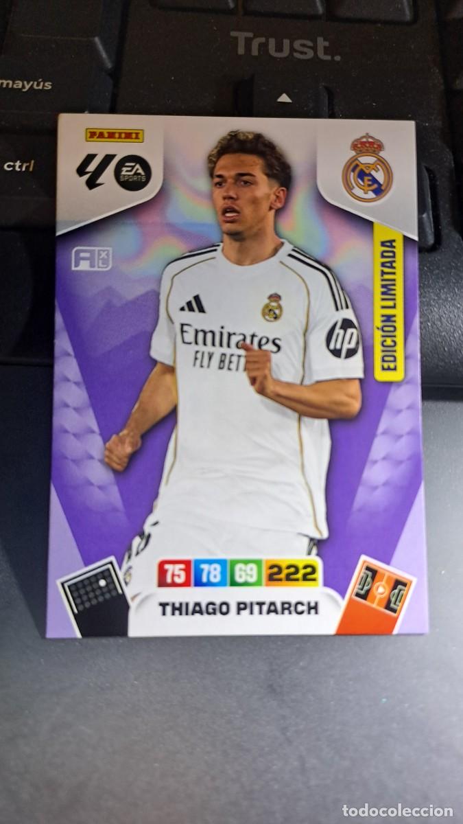 Coleccionismo cromos antiguos: ADRENALYN XL THIAGO PITARCH EDICION LIMITADA REAL MADRID CROMO LIGA 2025 2026 25 26 PANINI