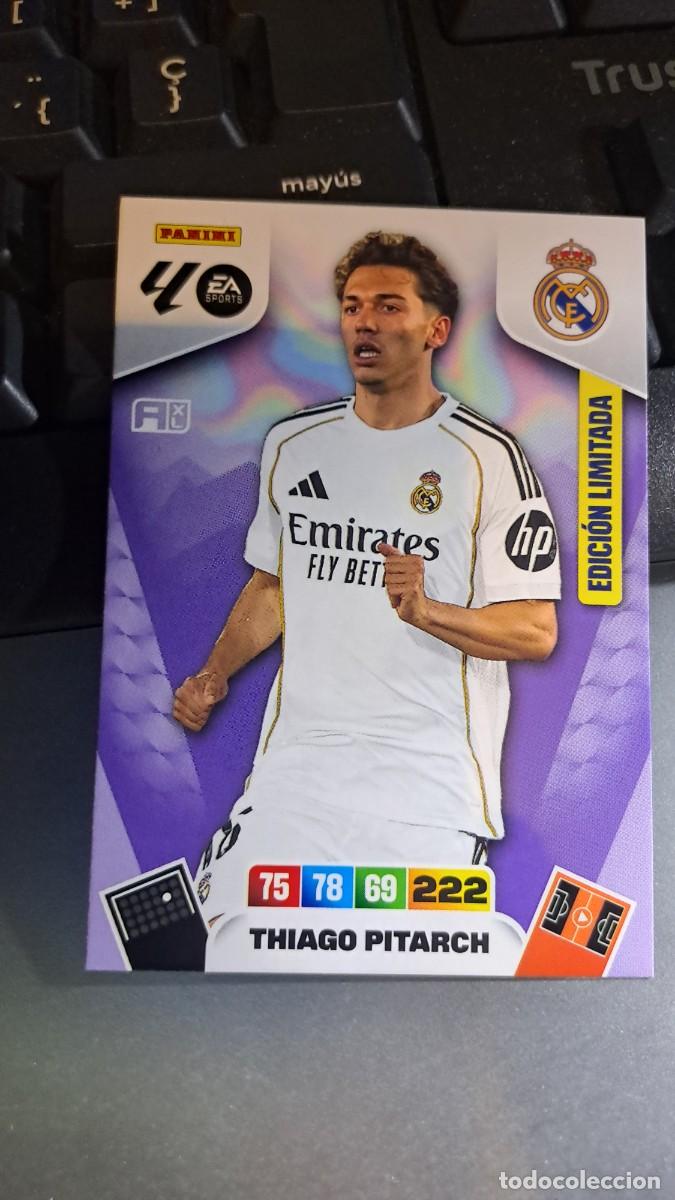 Coleccionismo cromos antiguos: ADRENALYN XL THIAGO PITARCH EDICION LIMITADA REAL MADRID CROMO LIGA 2025 2026 25 26 PANINI