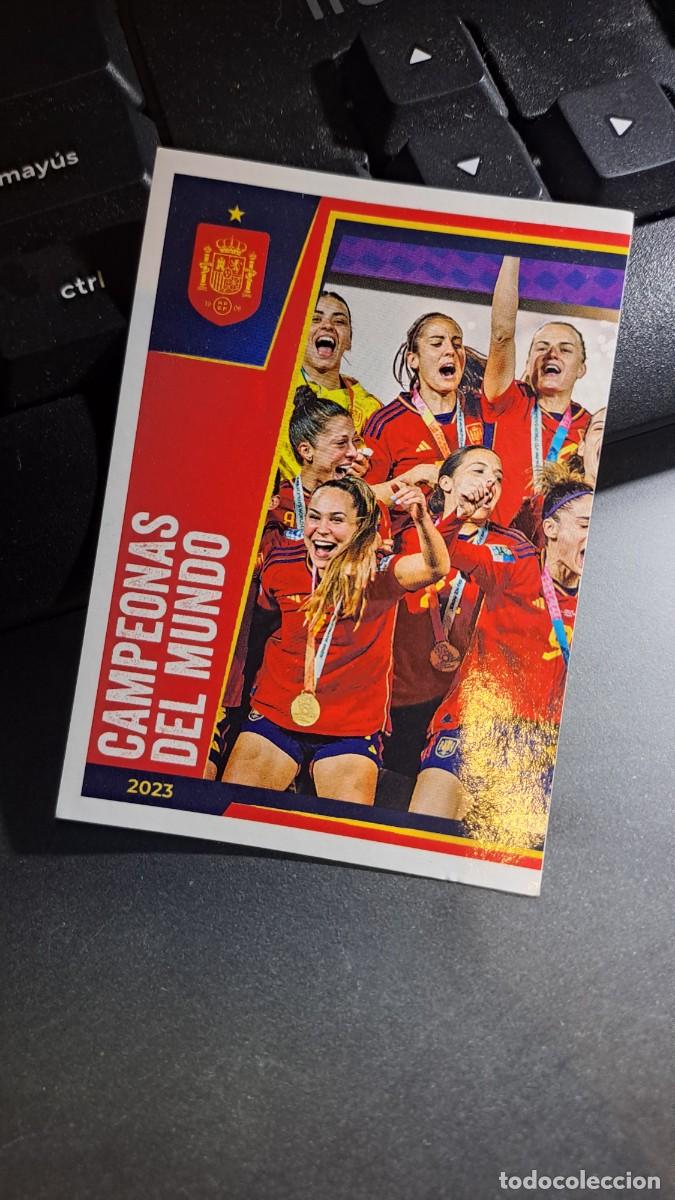 Coleccionismo cromos antiguos: CROMO 3 CAMPEONAS DEL MUNDO 2023 3 ESPA&Ntilde;A VAMOS SELECCION ESPA&Ntilde;OLA EURO 2024 CARREFOUR PANINI
