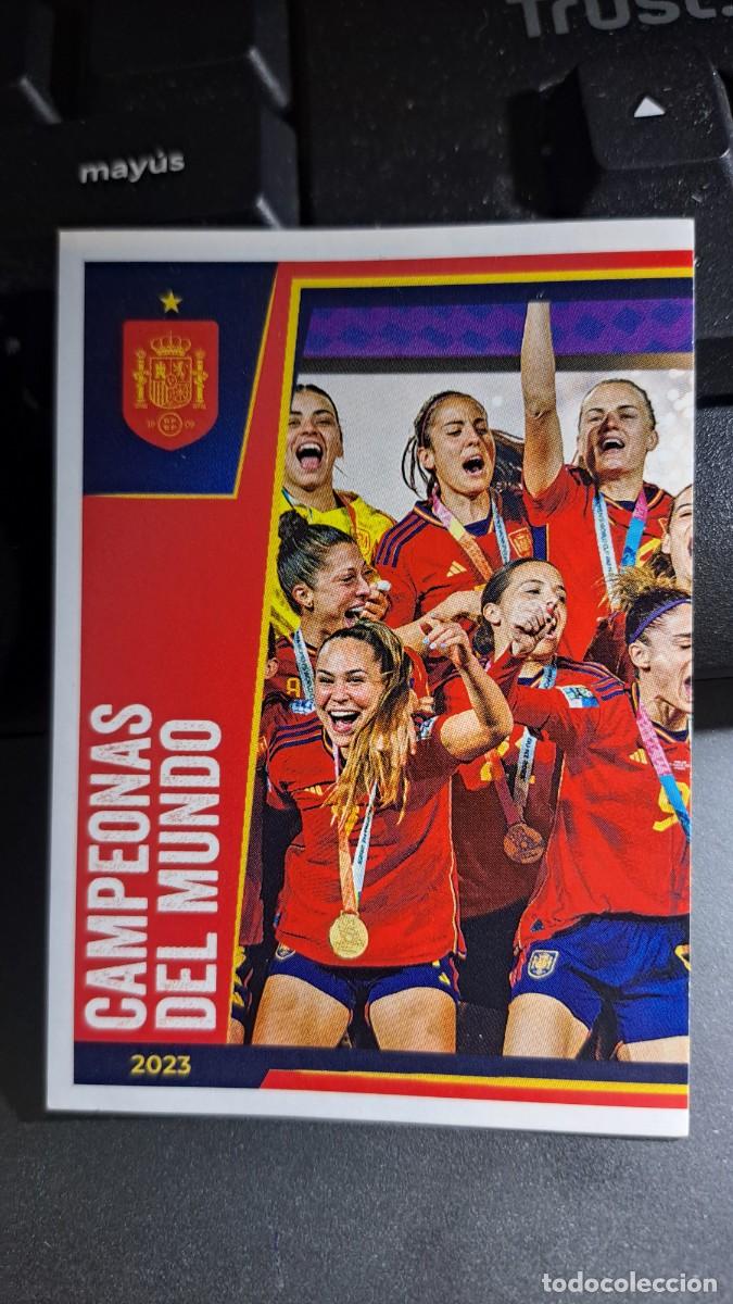 Coleccionismo cromos antiguos: CROMO 3 CAMPEONAS DEL MUNDO 2023 3 ESPA&Ntilde;A VAMOS SELECCION ESPA&Ntilde;OLA EURO 2024 CARREFOUR PANINI