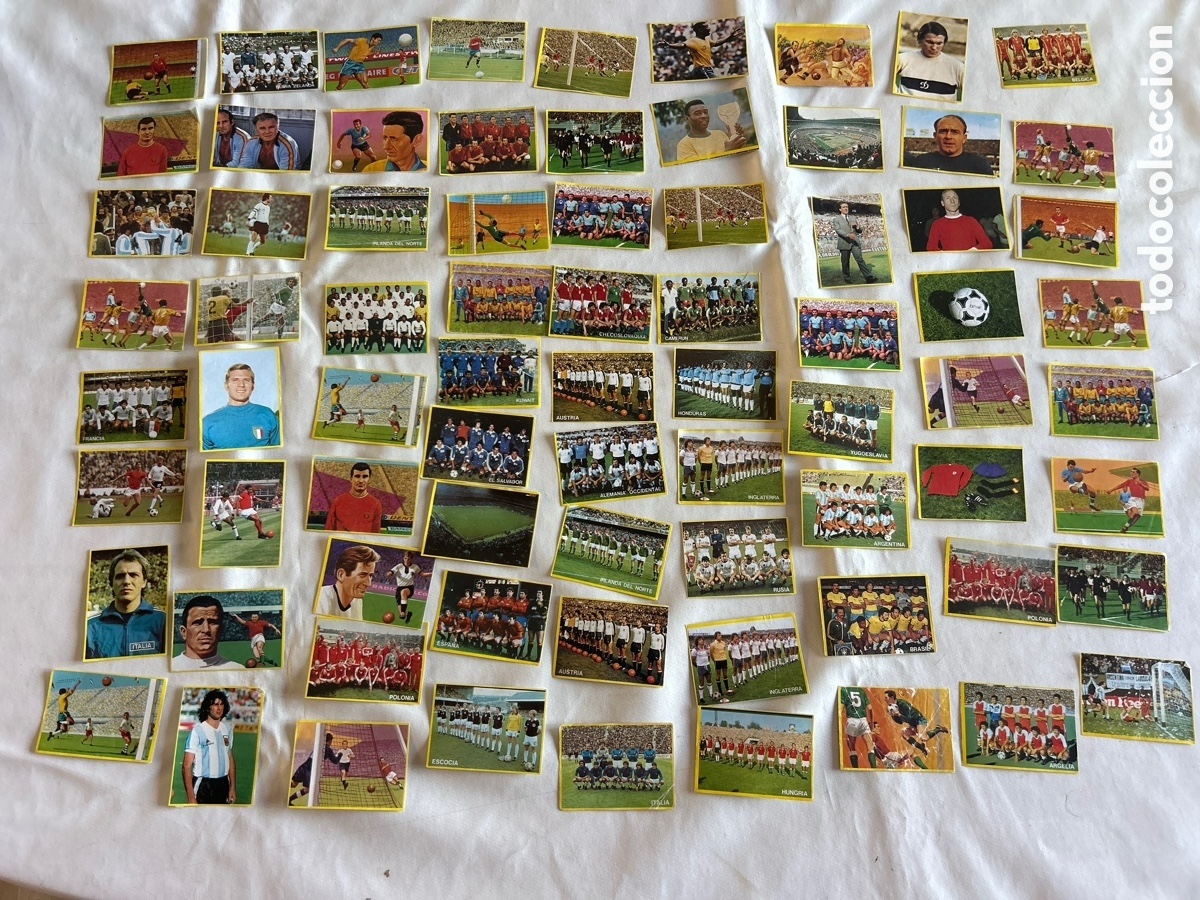 Coleccionismo cromos antiguos: Lote de 76 cromos Futbol en Acci&oacute;n.Danone. 1982