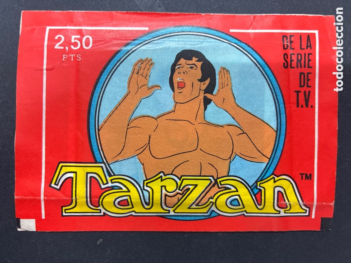 Collectable Antique Stickers: SOBRE CROMOS SIN ABRIR ALBUM SERIE T.V TARZA EDITORIAL FHER