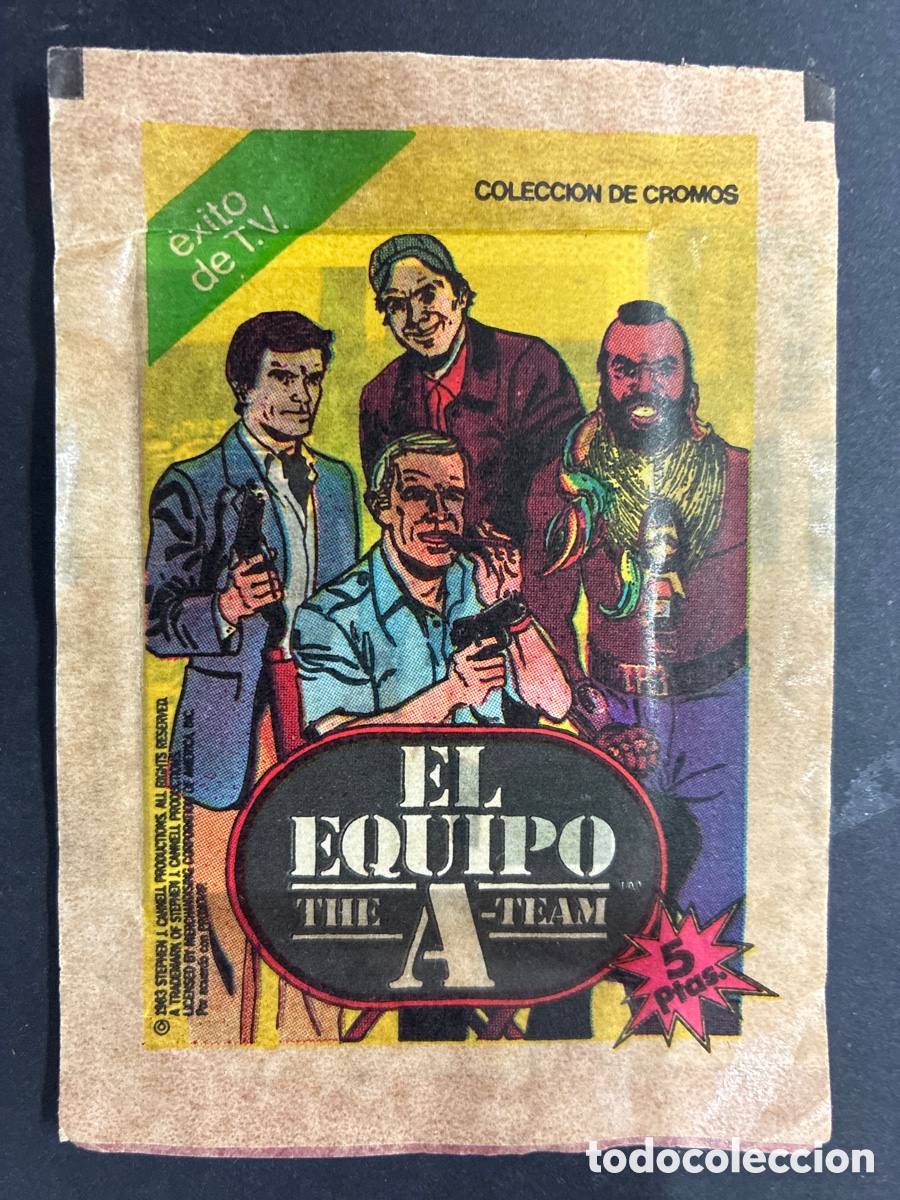 Collectable Antique Stickers: SOBRE CROMOS SIN ABRIR ALBUM SERIE T.V EL EQUIPO A EDITORIAL ESTE