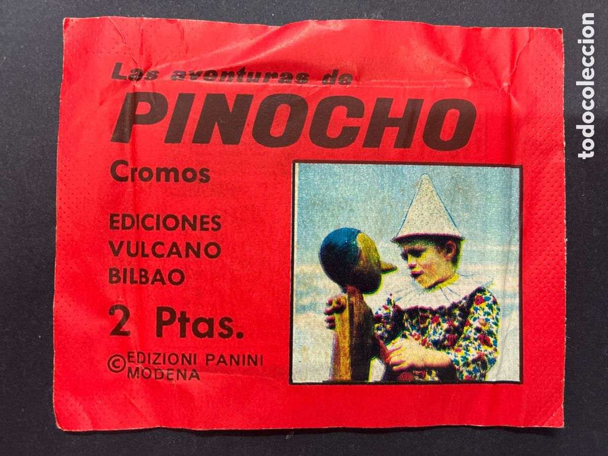 Collectable Antique Stickers: SOBRE CROMOS SIN ABRIR ALBUM SERIE T.V LAS AVENTURAS DE PINOCHO EDITORIAL PANINI