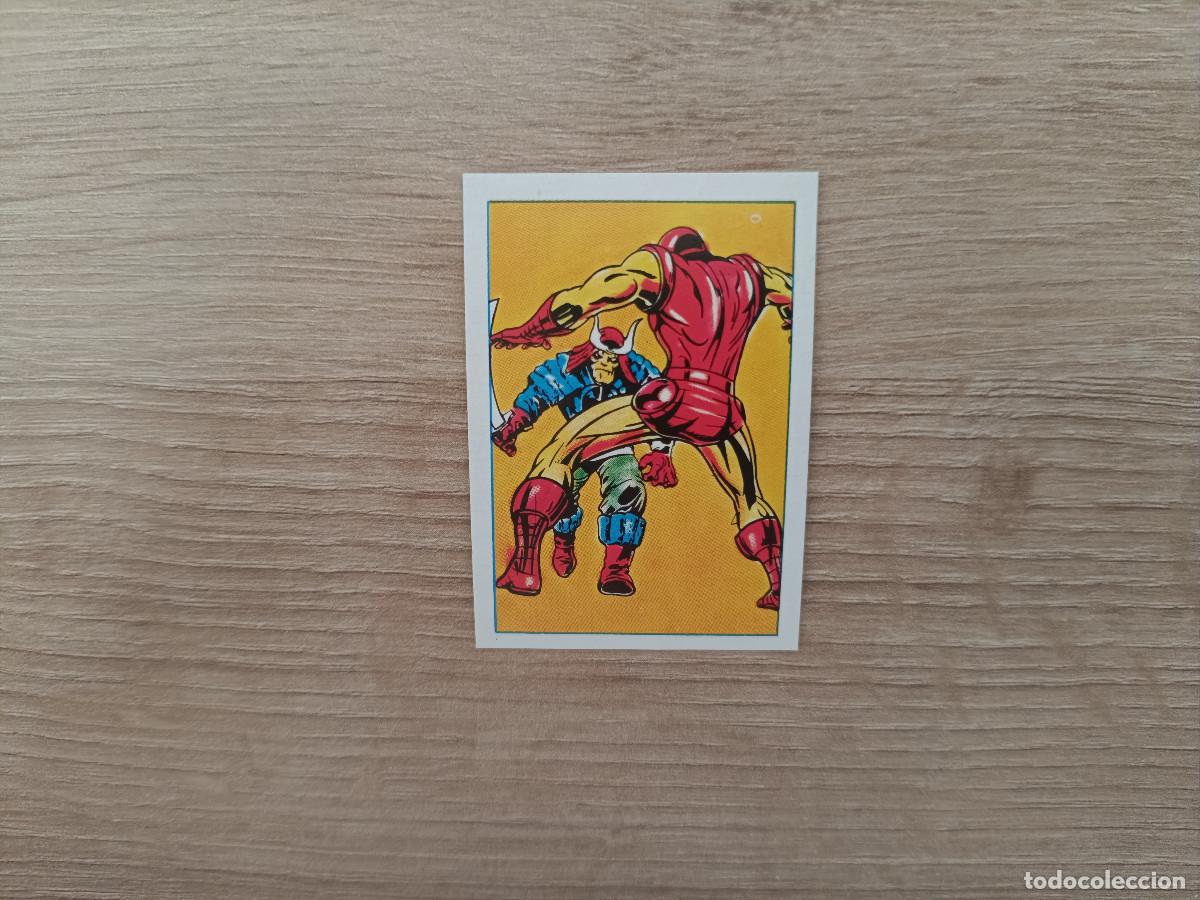 Coleccionismo cromos antiguos: CROMO EDITORIAL FHER 1981 SUPERHEROES 65 HOMBRE DE HIERRO LUCHANDO SIN PEGAR NUNCA PEGADO D726