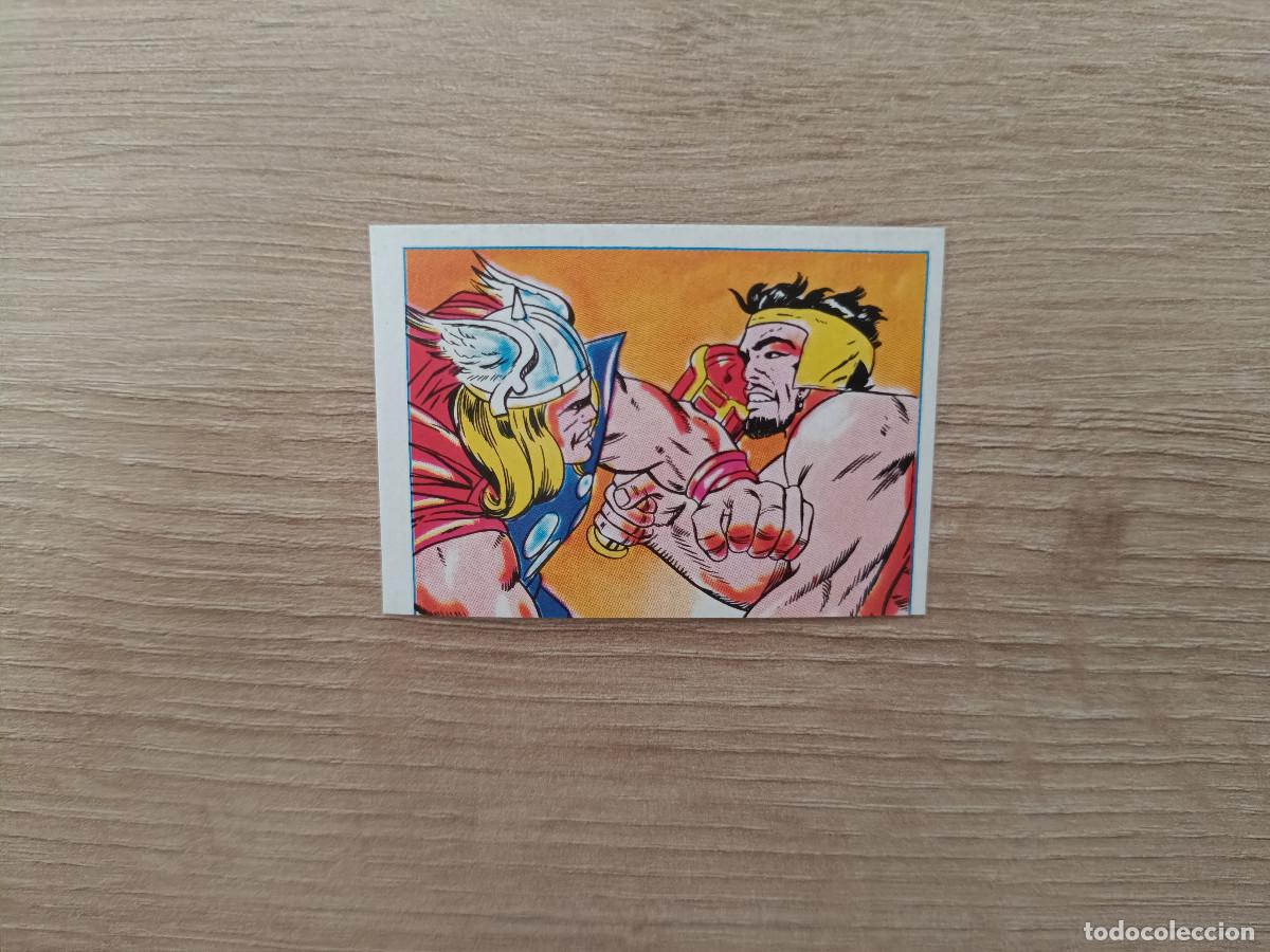 Coleccionismo cromos antiguos: CROMO EDITORIAL FHER 1981 SUPERHEROES 70 COMBATE ENTRE HERCULES Y THOR SIN PEGAR NUNCA PEGADO D726