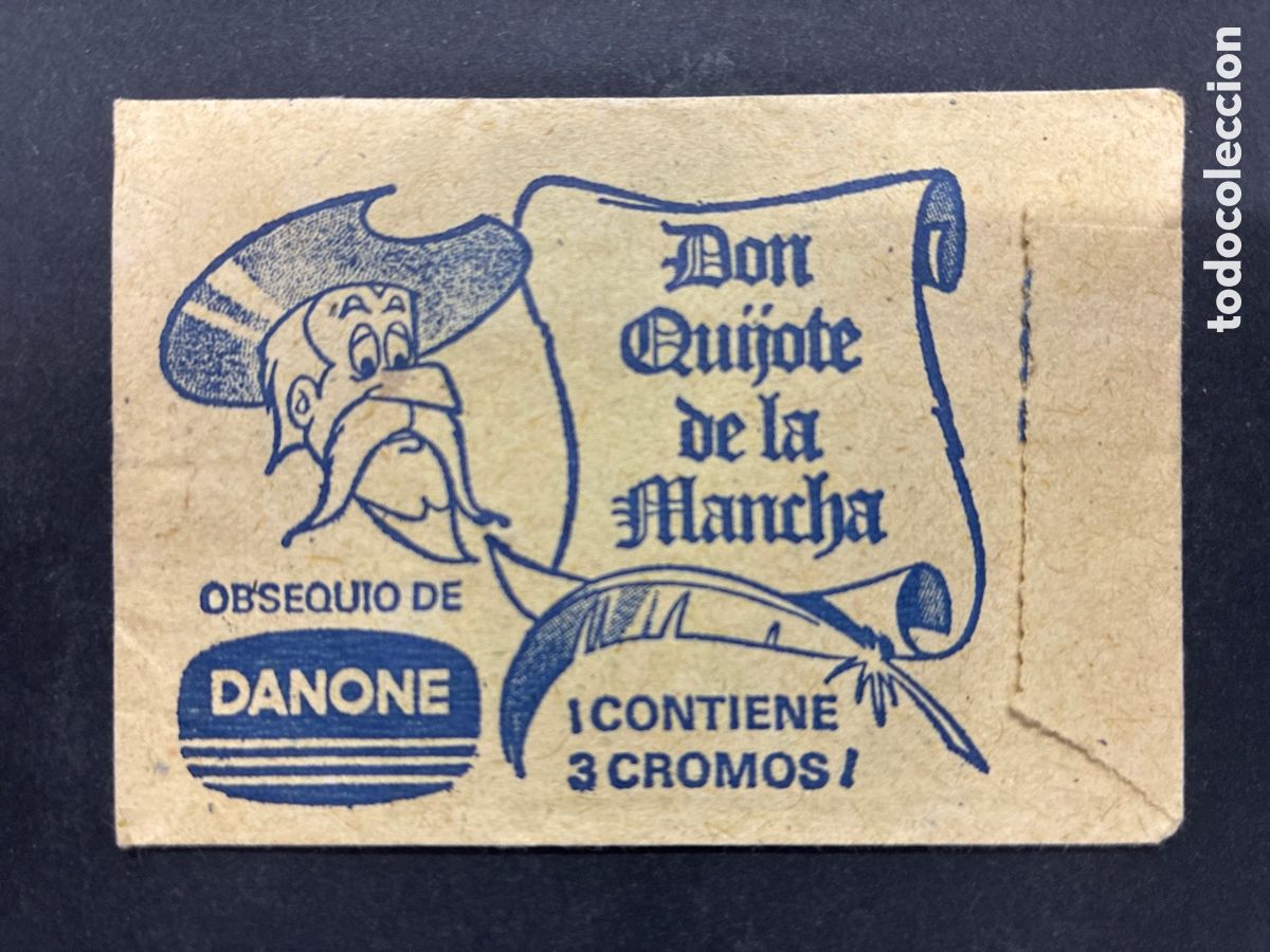 Collectable Antique Stickers: SOBRE CROMOS SIN ABRIR ALBUM SERIE T.V DON QUIJOTE DE LA MANCHA DANONE