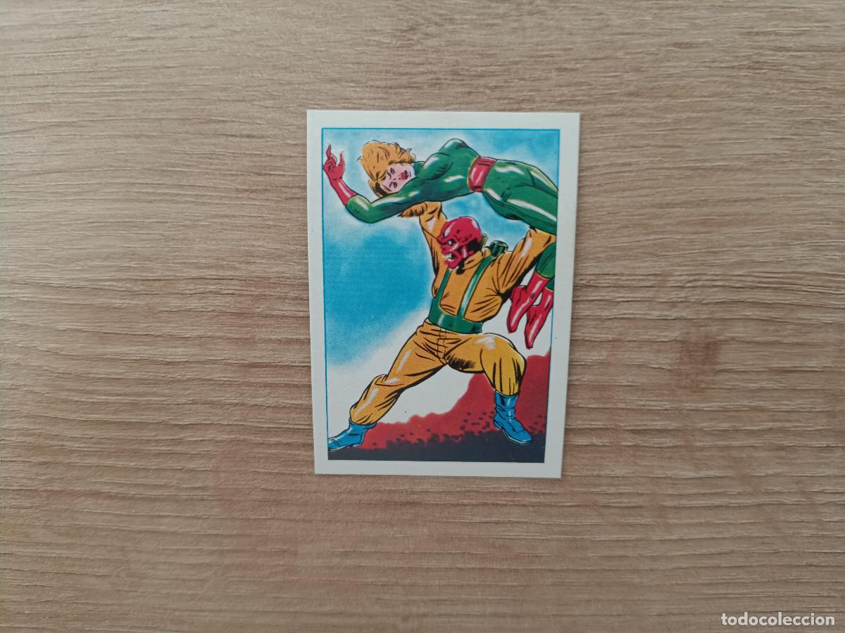 Coleccionismo cromos antiguos: CROMO EDITORIAL FHER 1981 SUPERHEROES 92 LA FURIA DE CRANEO ROJO SIN PEGAR NUNCA PEGADO D726