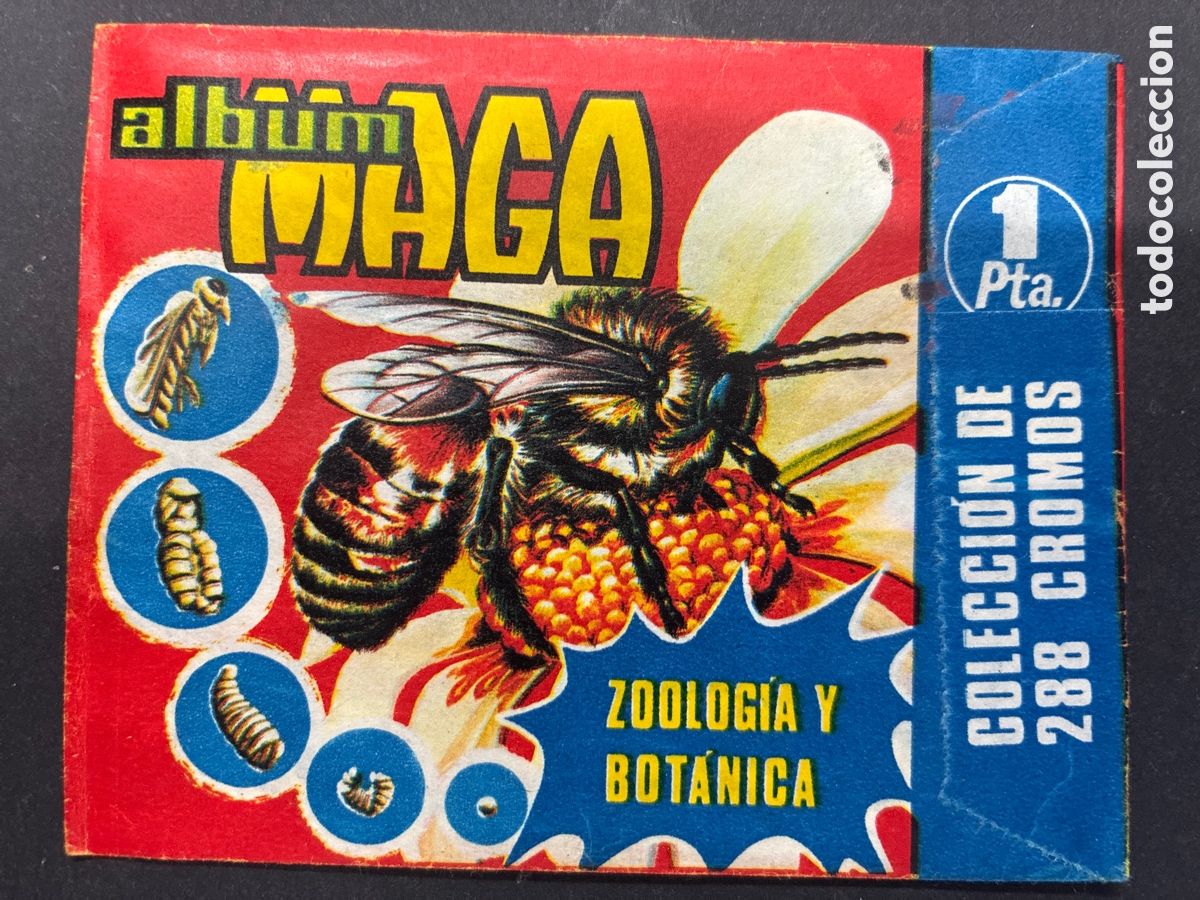 Coleccionismo cromos antiguos: SOBRE CROMOS SIN ABRIR ALBUM MAGA ZOOLOGIA BOTANICA
