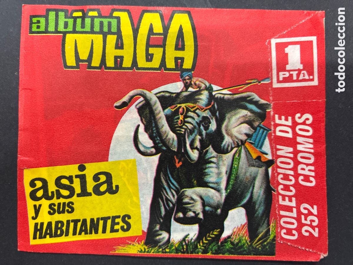 Coleccionismo cromos antiguos: SOBRE CROMOS SIN ABRIR ALBUM MAGA ASIA Y SUS HABITANTES