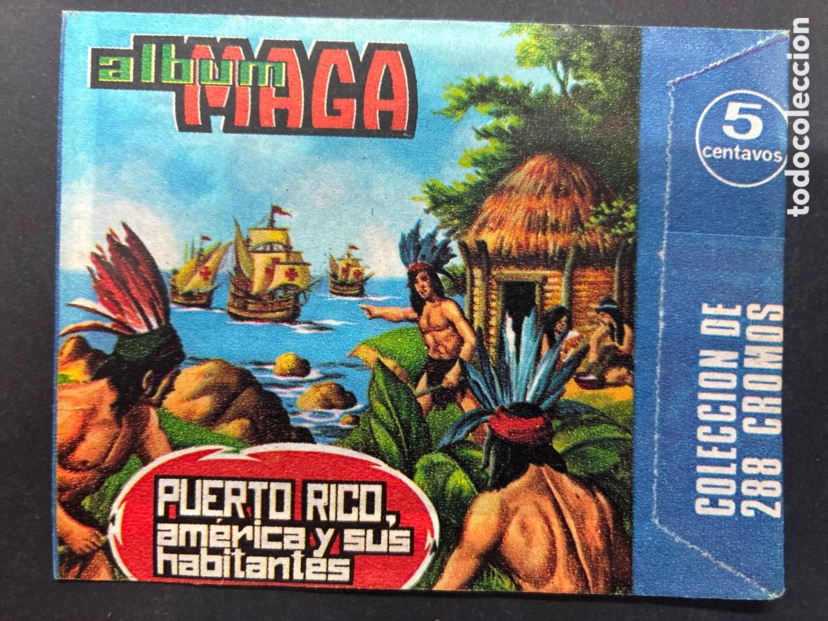 Collectionnisme Cartes &agrave; collectionner anciennes: SOBRE CROMOS SIN ABRIR ALBUM PUERTO RICO AMERICA Y SUS HABITANTES