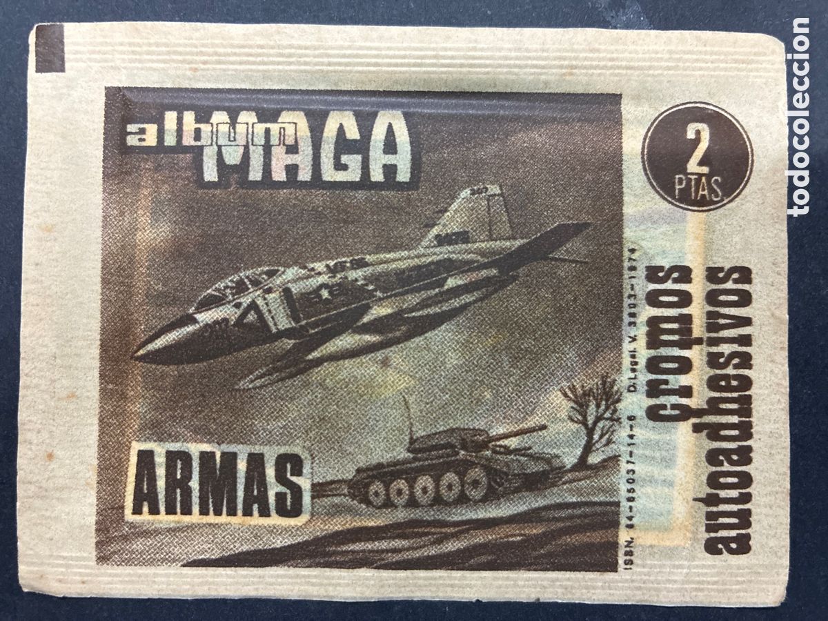 Collectable Antique Stickers: SOBRE CROMOS SIN ABRIR ALBUM MAGA ARMAS