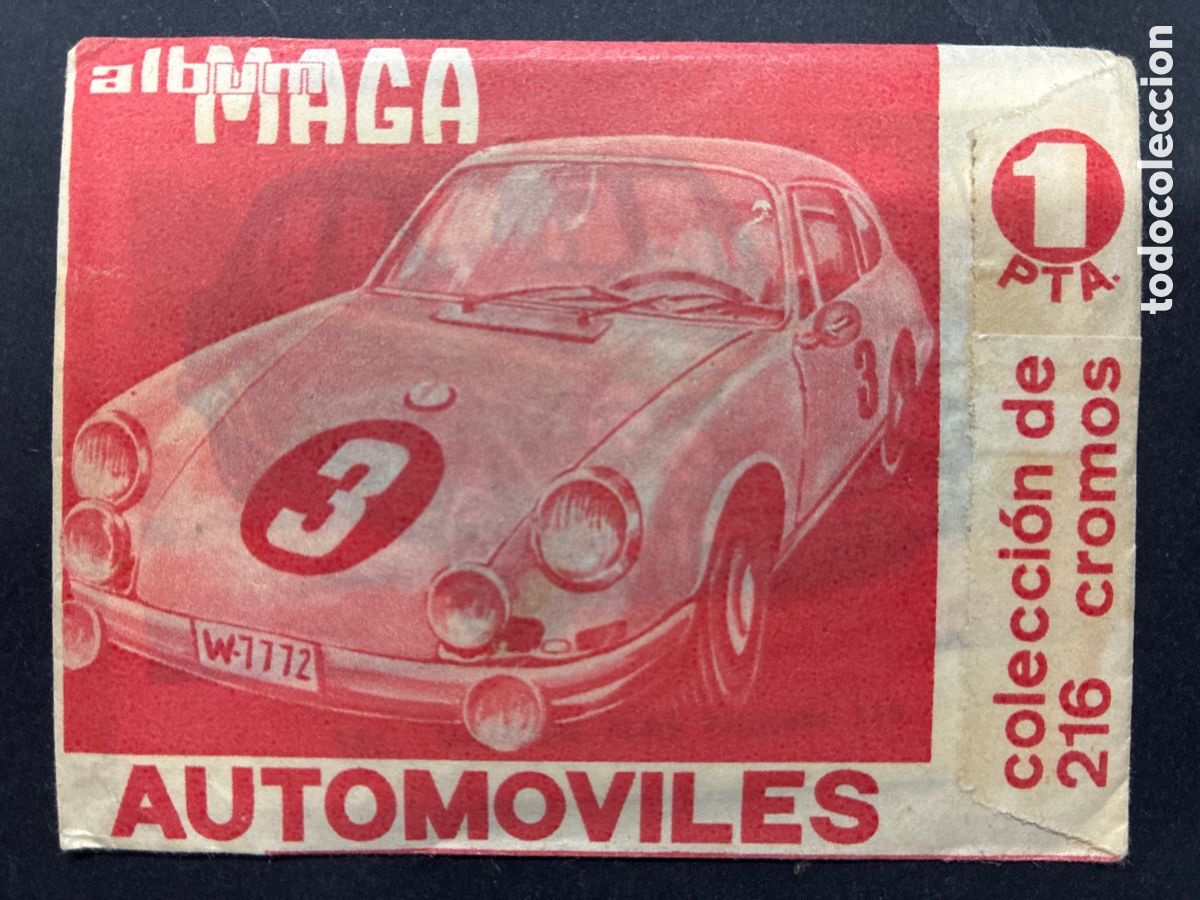 Collectable Antique Stickers: SOBRE CROMOS SIN ABRIR ALBUM MAGA AUTOMOVILES